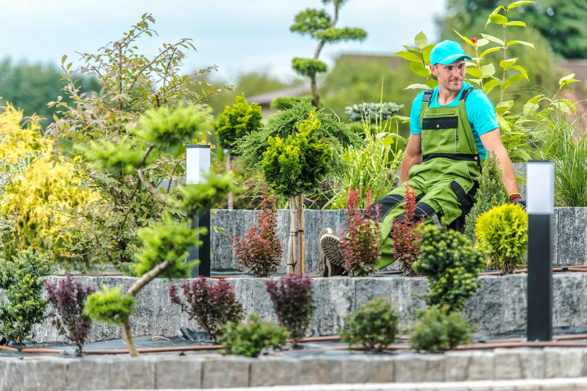 Gardener Proud of His Work